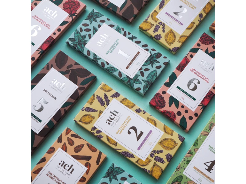 ACH Vegan Chocolate Packaging Design