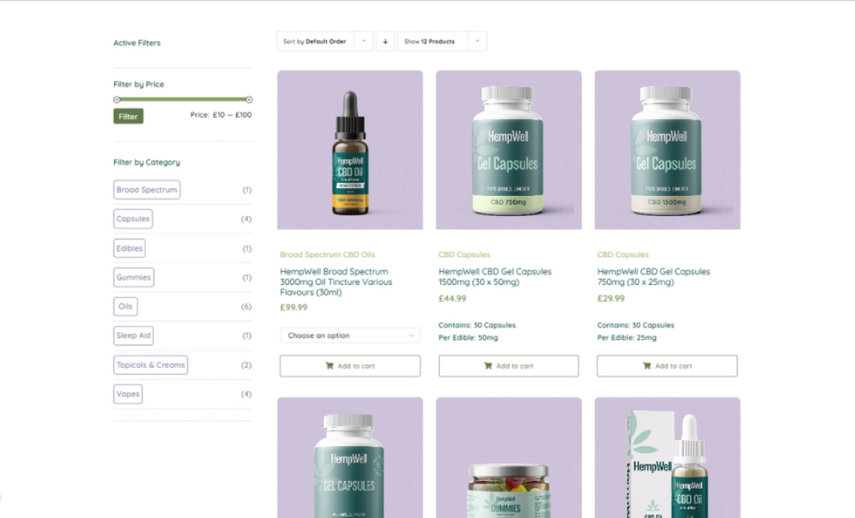 Kalm CBD Website Design by Bad Wolf Productions.