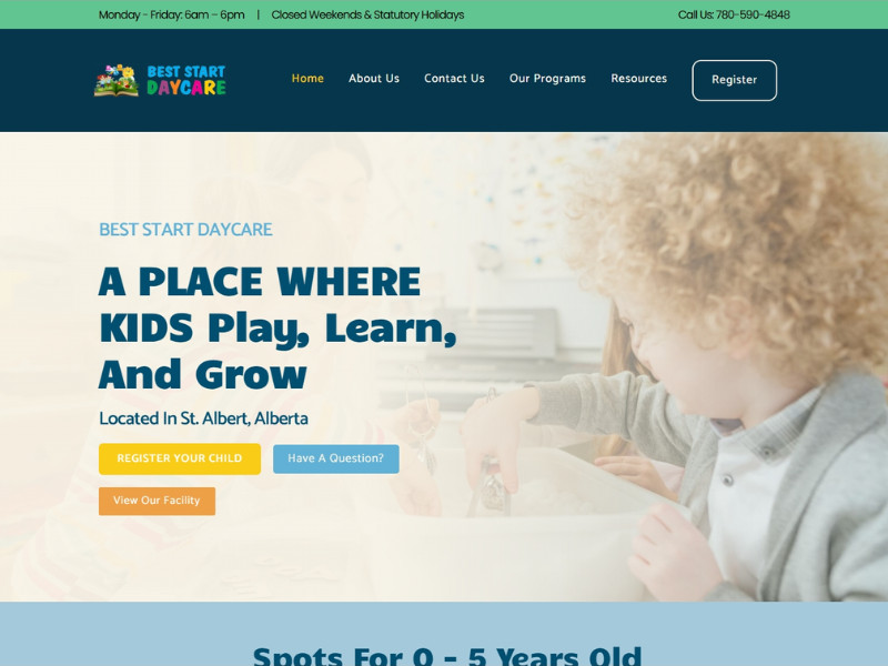 Best Start Daycare Website Design by Russell John Javier.