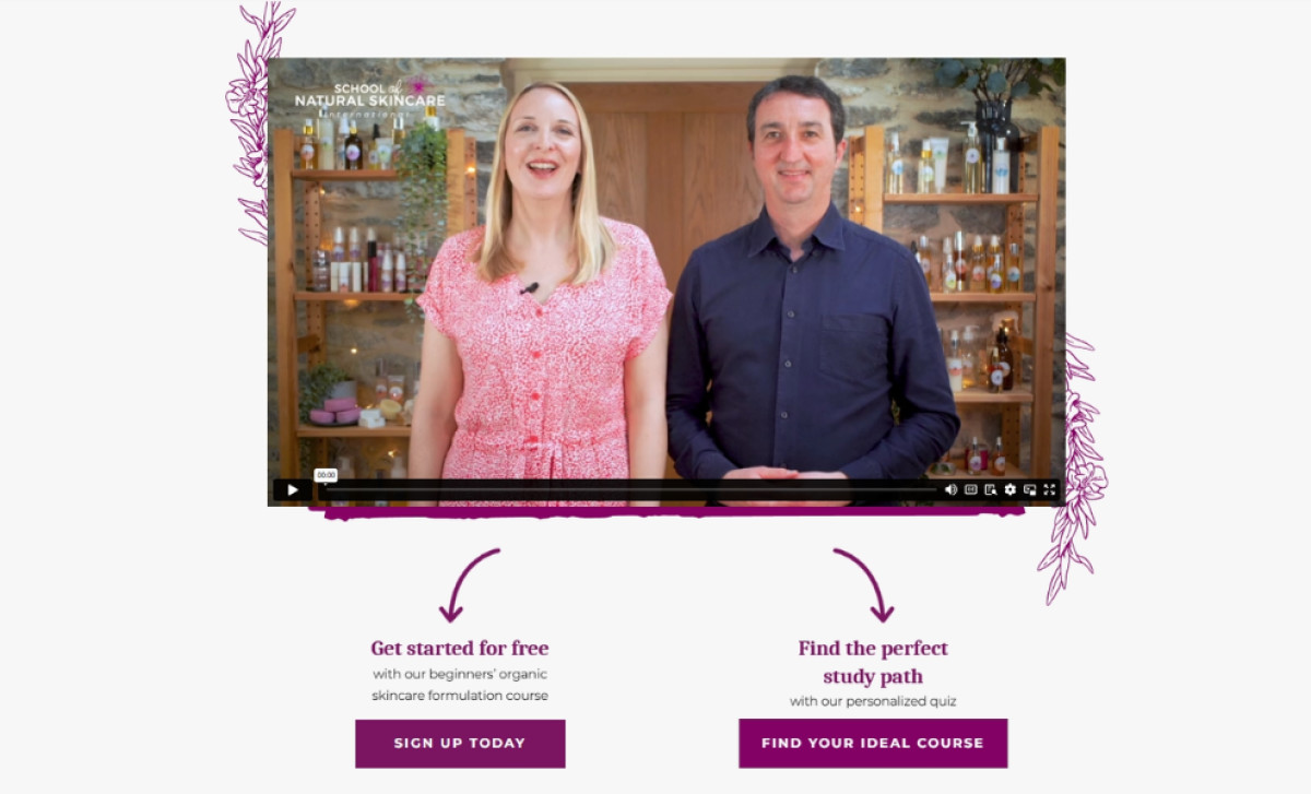 School Of Natural Skincare Website Design by Anorak Cat Design