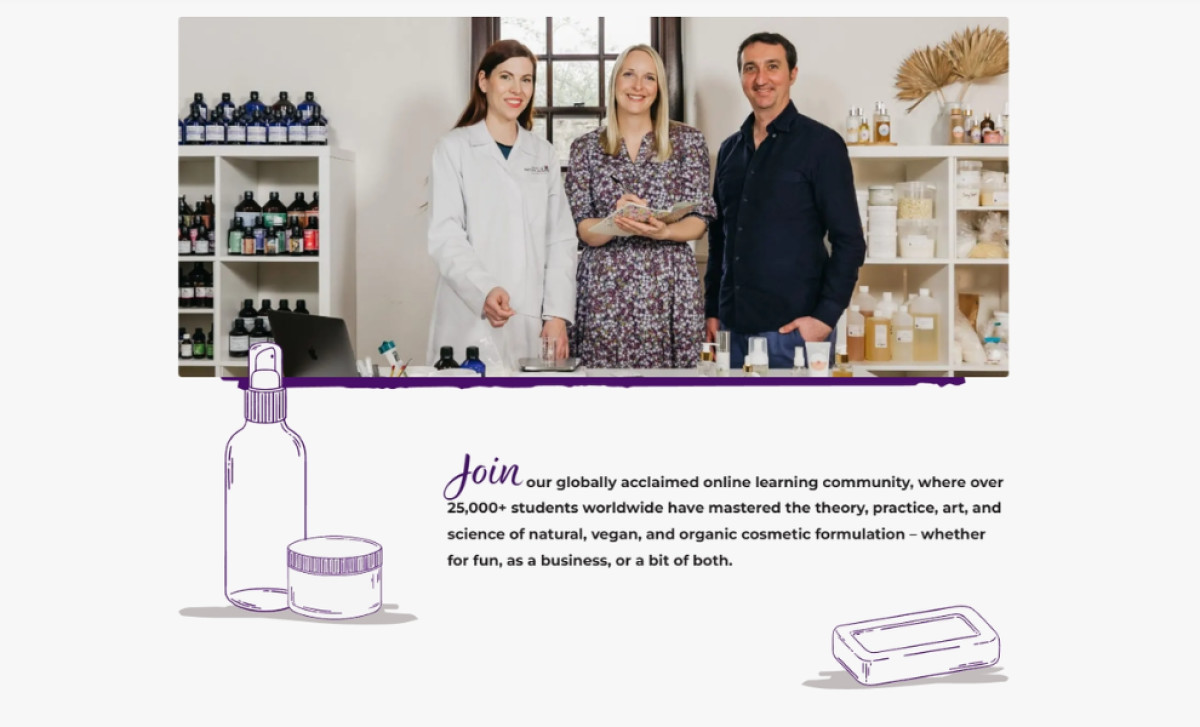 School Of Natural Skincare Website Design by Anorak Cat Design