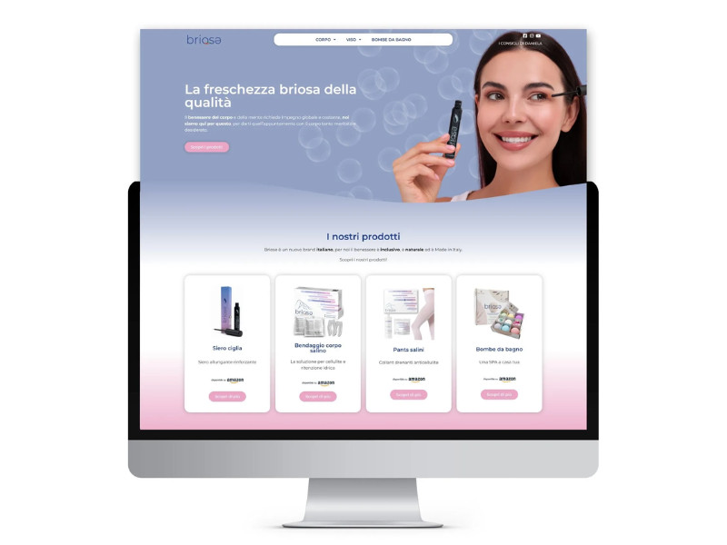 Prodotti per la bellezza Briose  Website Design by Dream Big Design