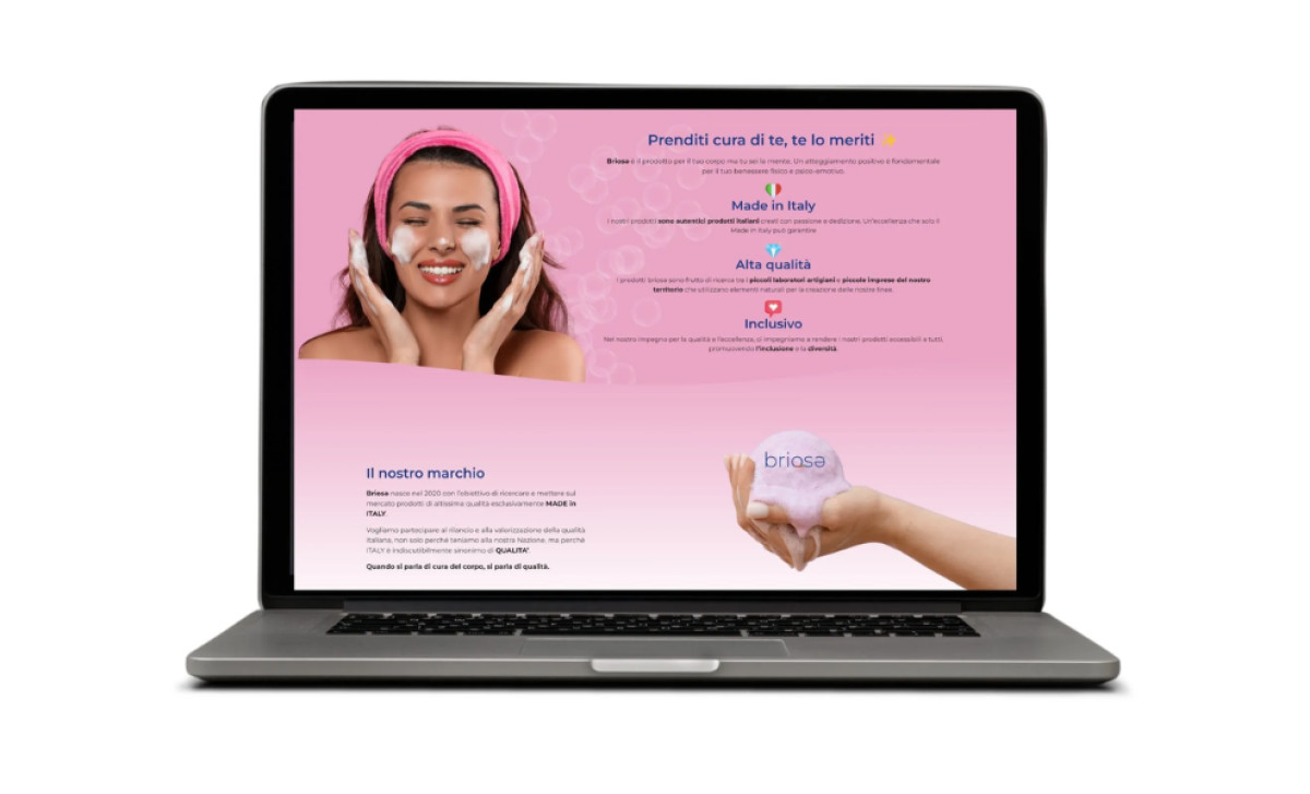 Prodotti per la bellezza Briose Website Design by Dream Big Design