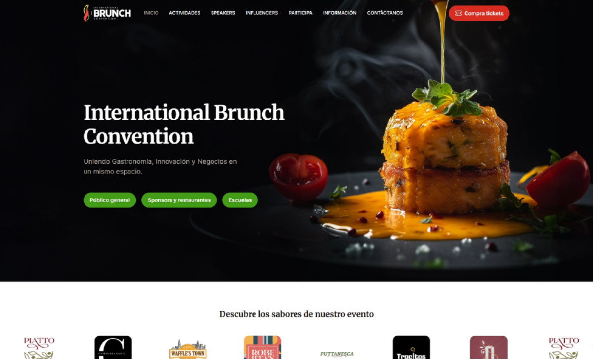 International Brunch Convention Website Design by Max Performance.