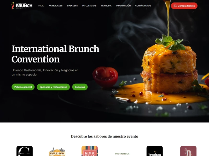 International Brunch Convention Website Design by Max Performance.