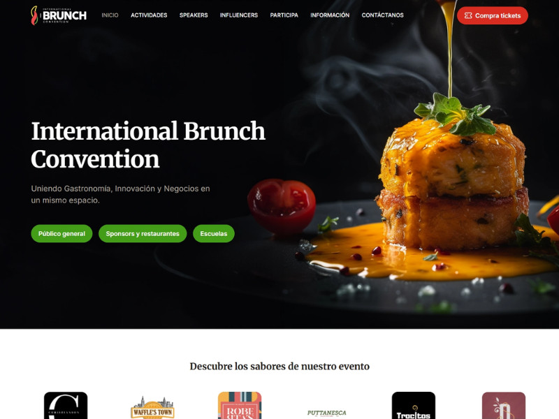 International Brunch Convention Website Design by Max Performance.