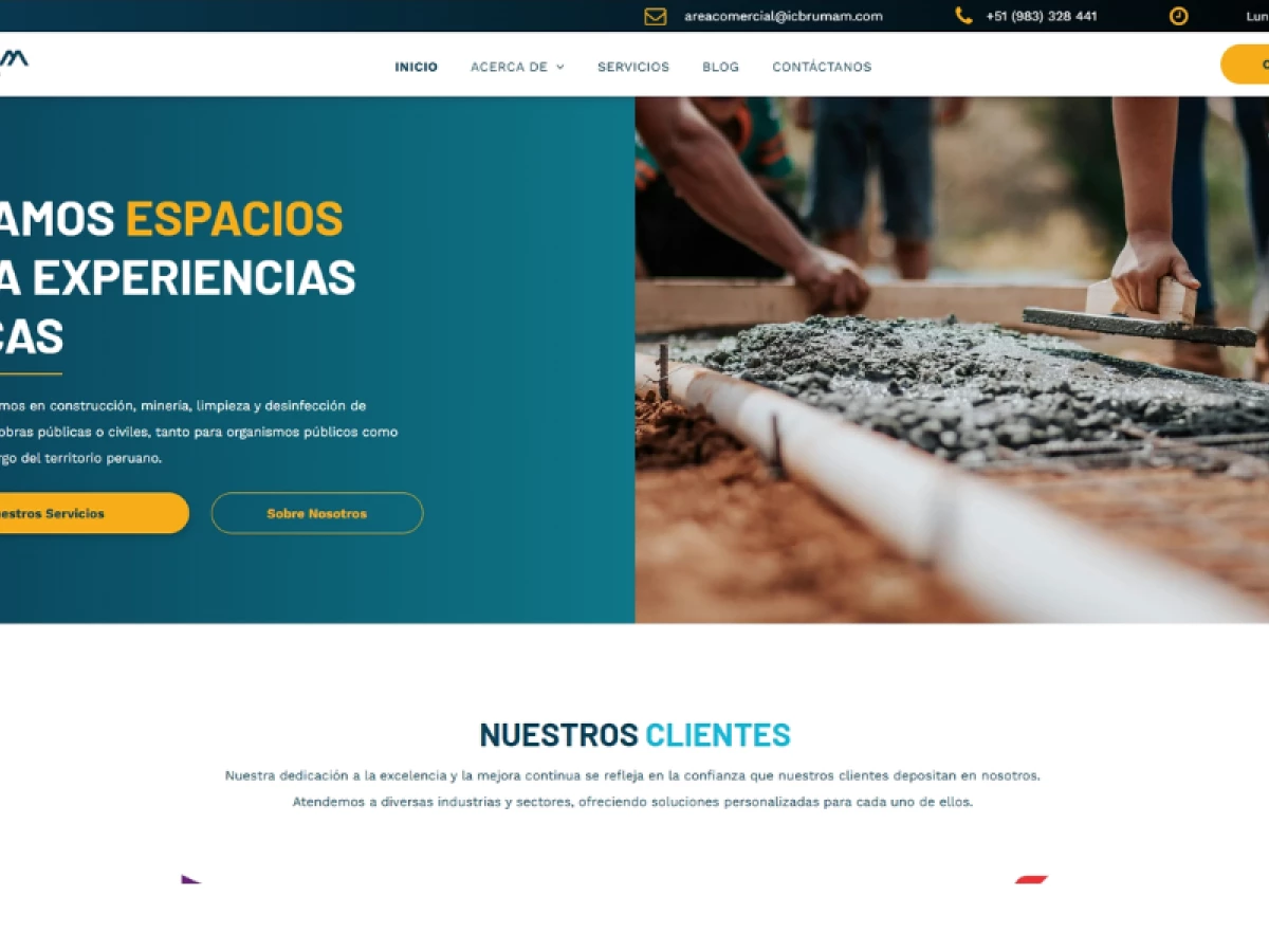 Ingeniería y Construcción Brumam Website Design by The Kreativs.