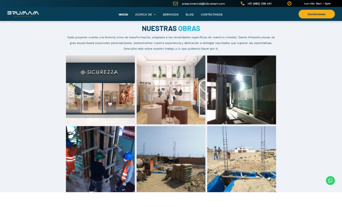Ingeniería y Construcción Brumam Website Design by The Kreativs.