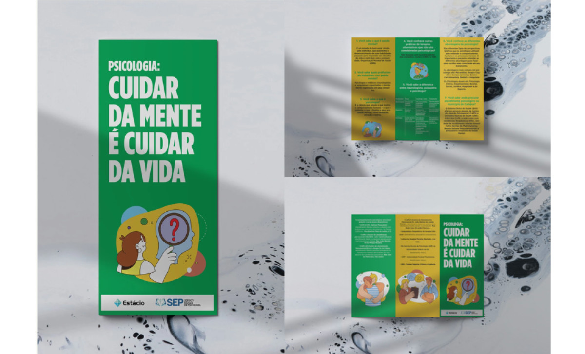 Estácio de Sá University Psychology Division Print Design by Brochure 3TA Design.
