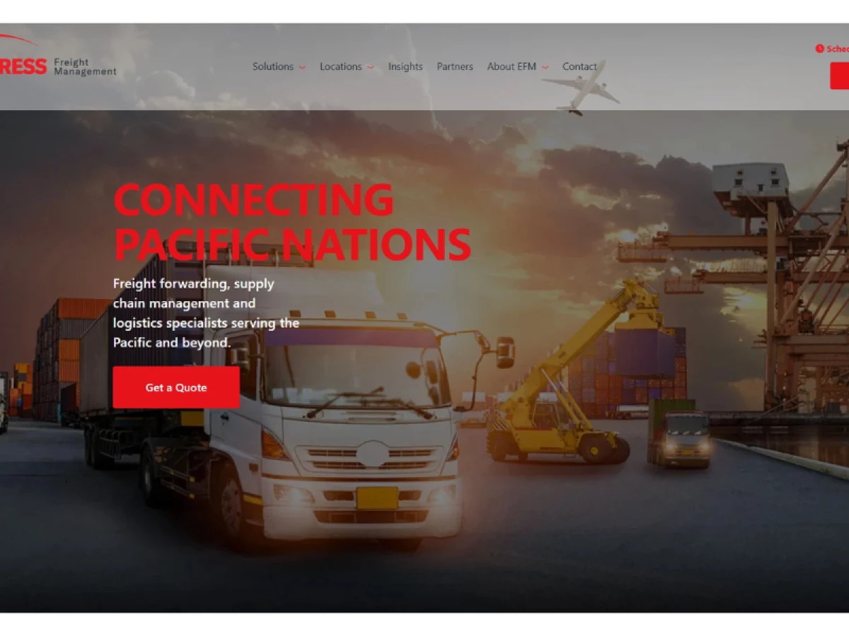 Express Freight Management Website Design by KND Digital.