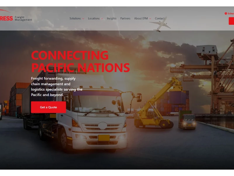 Express Freight Management Website Design by KND Digital.