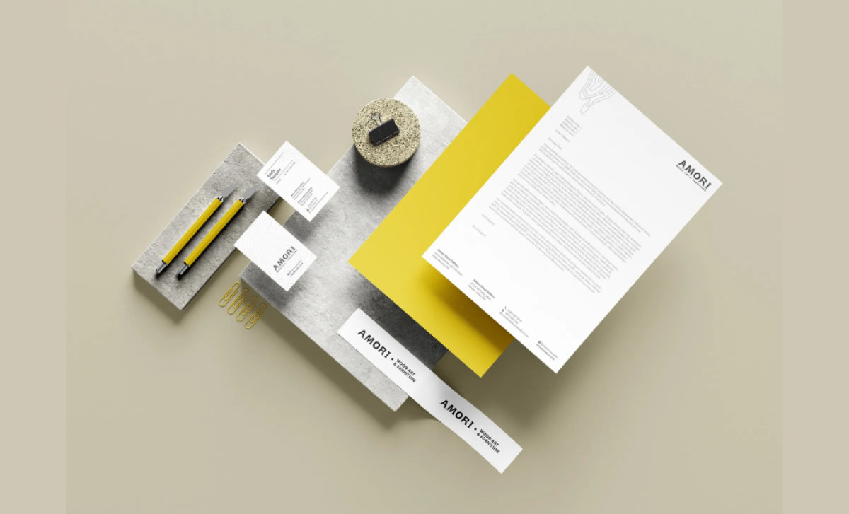 Amori Wood Art & Furniture Print Design by IS Creative