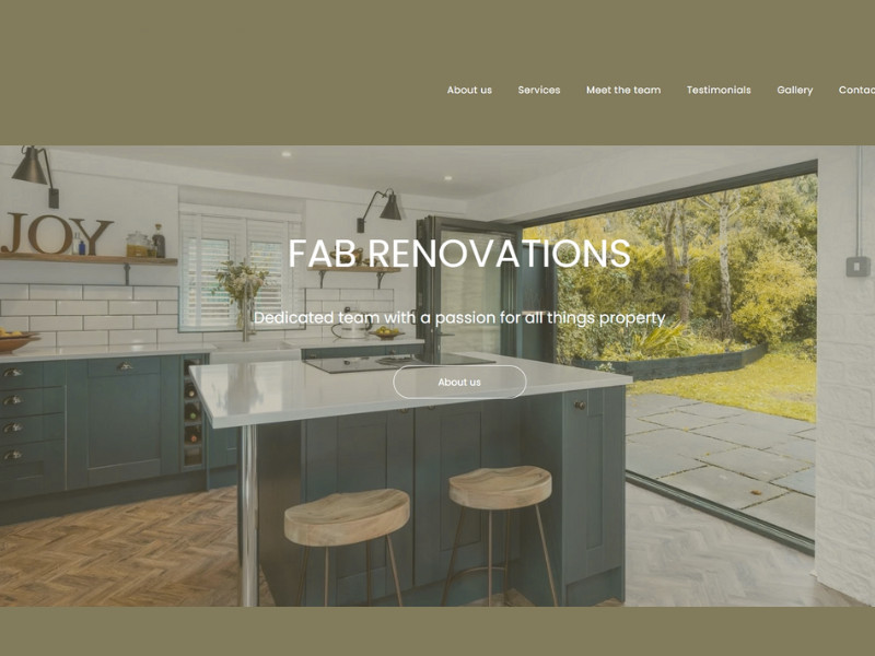 FAB Renovations Website Design by Darren Moody Web Design.