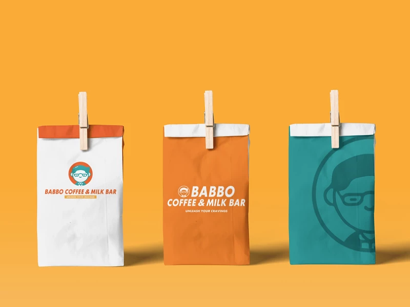 Babbo Milk Bar Packaging Design by Gobrandia Designs.