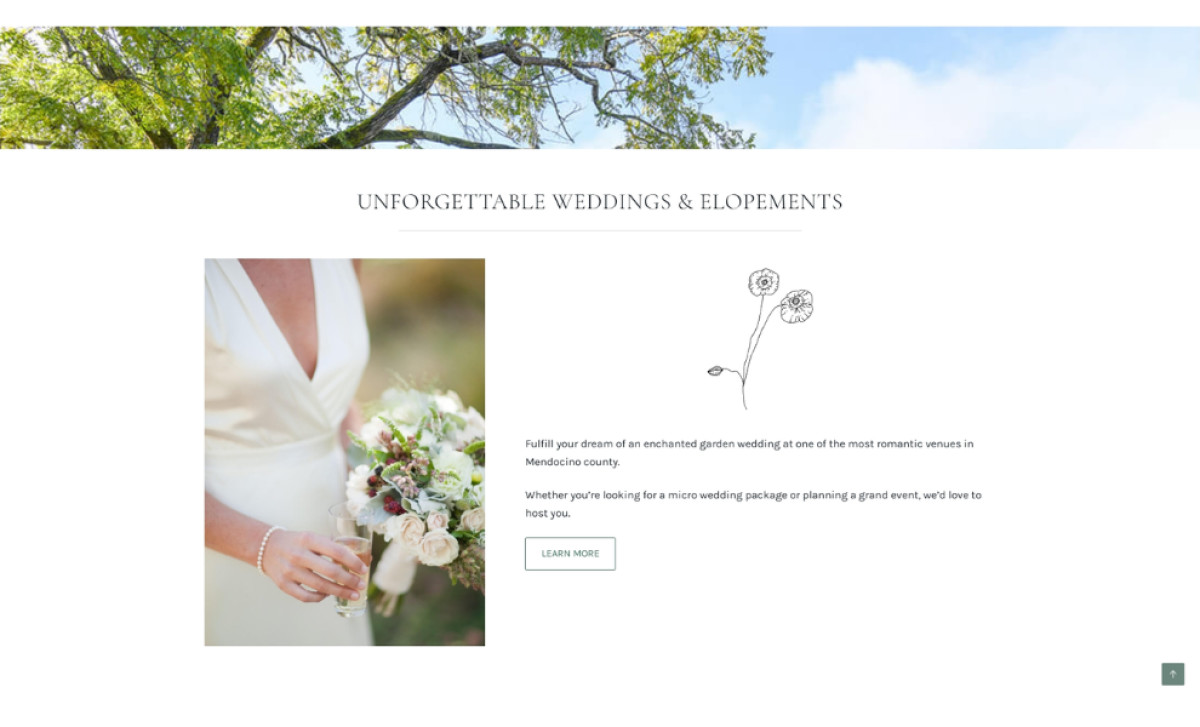 Stoney Bottom Inn & Weddings Website Design by Ricciardi Designs.