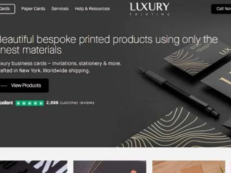 Luxury Printing Website Design