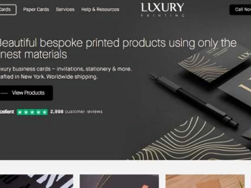Luxury Printing Website Design