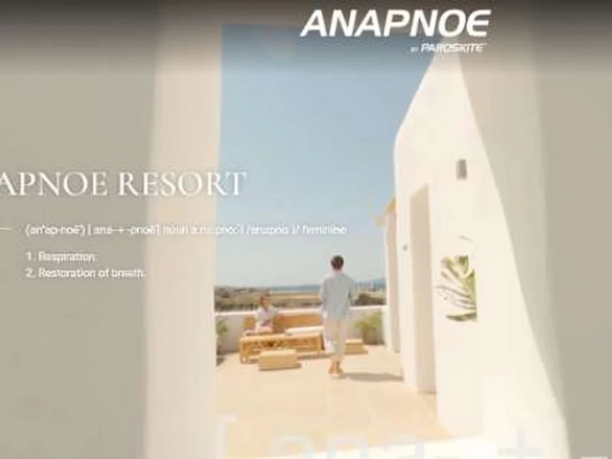 ParosKite Anapnoe Resort Website Design by Kollective