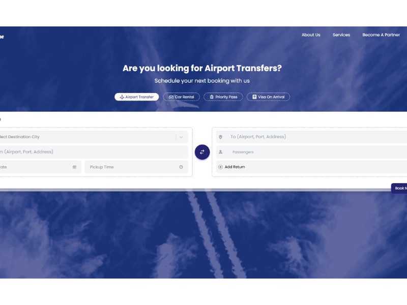 Shuttlelane Home Page Website Design by Gethsemane Technologies.