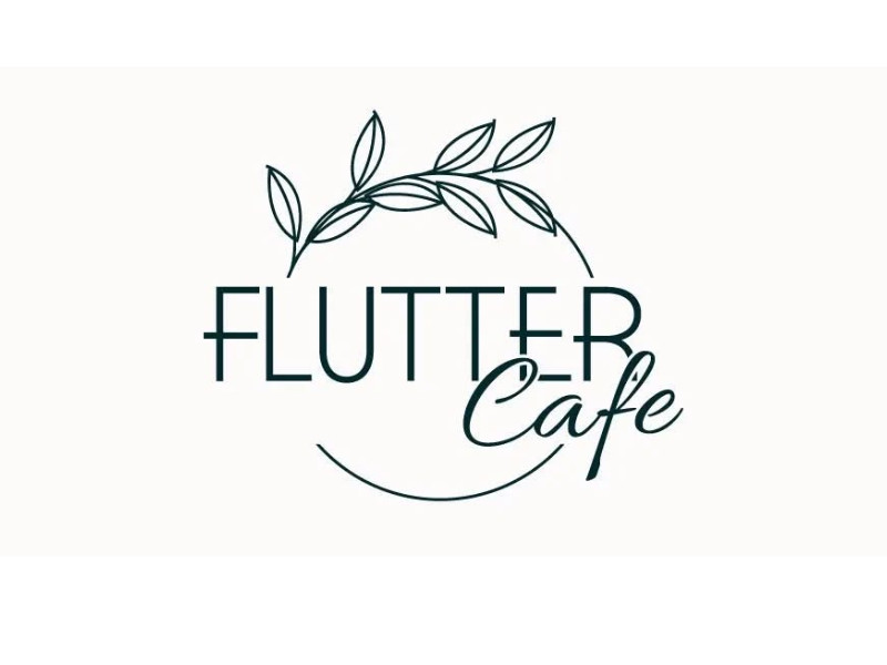 Flutter Cafe logo design by ATamez Design.