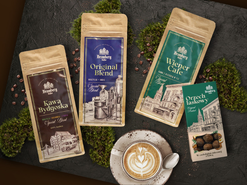 Bromberg Kaffee packaging design by Mion.studio.