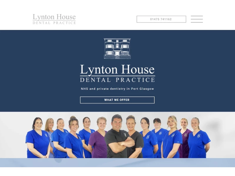 Lynton House Dental Practice Home Page website design by Dental Web Design Scotland.