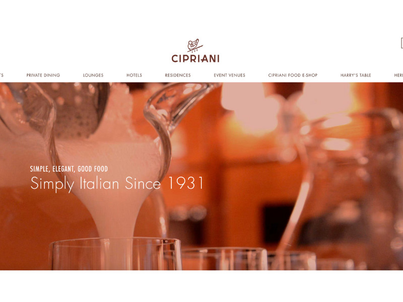 Cipriani Website Design Analysis
