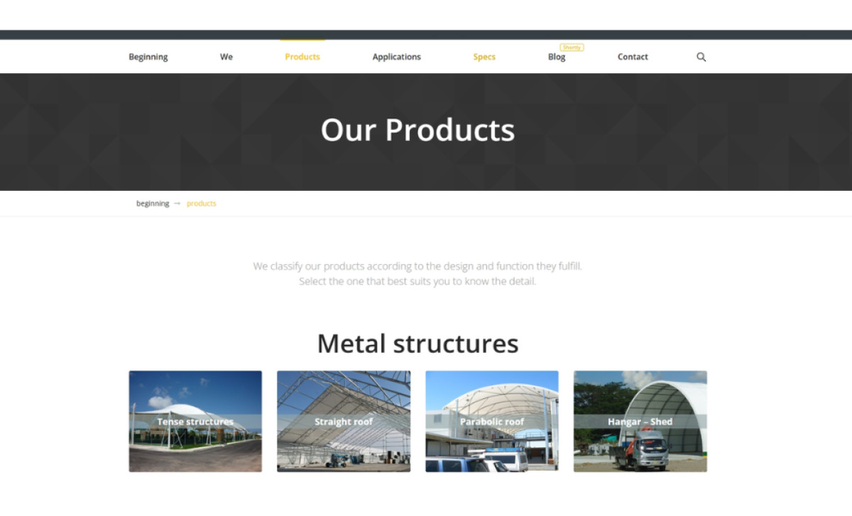 CoverPro products section by Box Water Estudio.