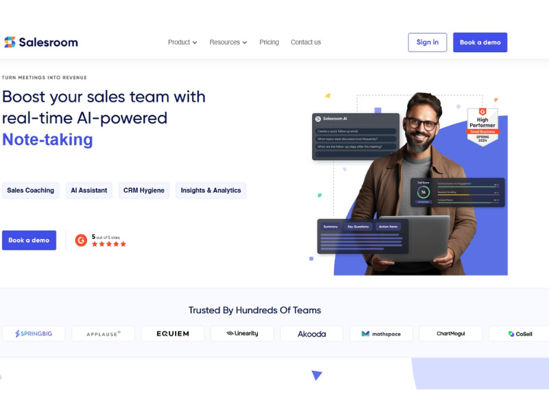 Salesroom Inc Home Page website design by Little Souls Design.