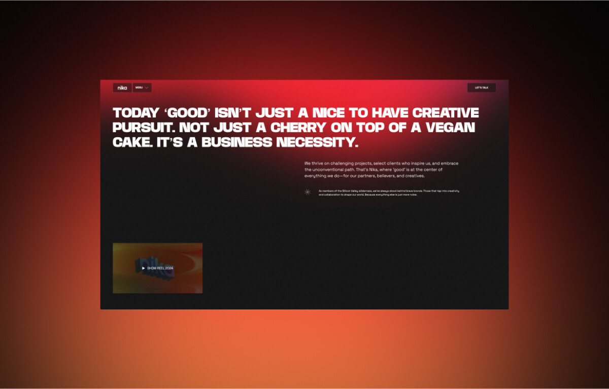 Nika Website Typography