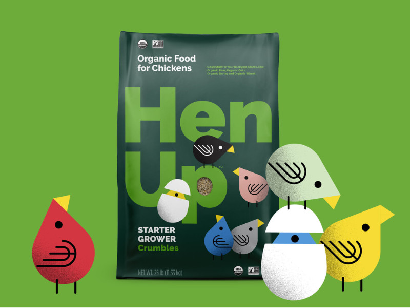 Hen Up packaging design by Acre Design Co.