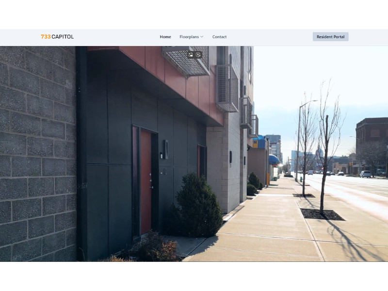 733 Capitol Apartments Home Page website design by Daring Designs.