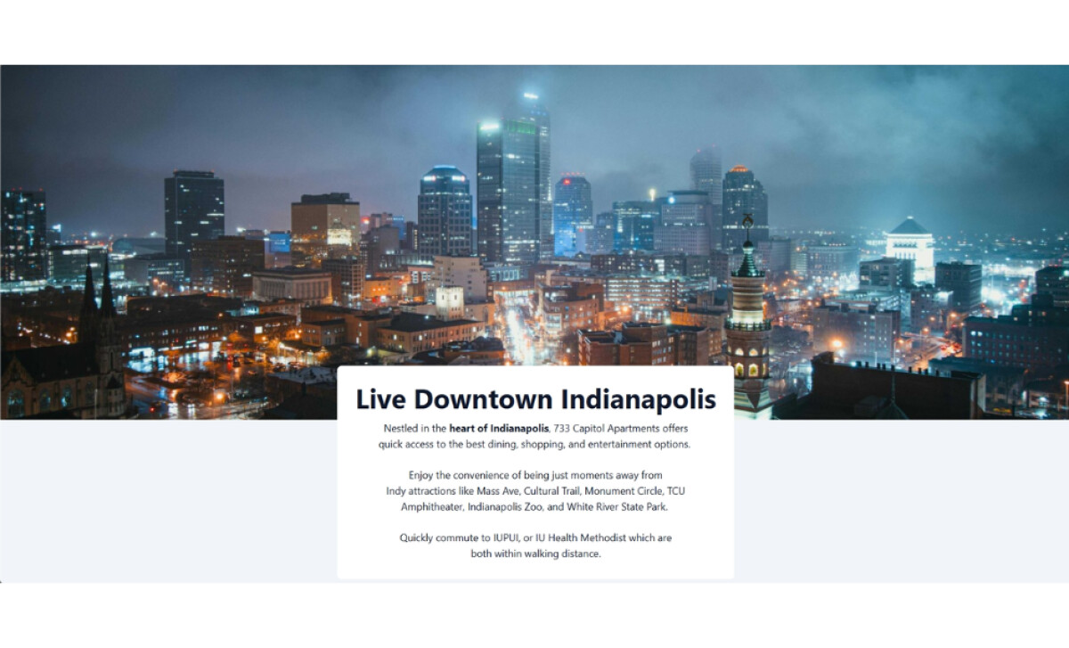 733 Capitol Apartments location section by Daring Designs.