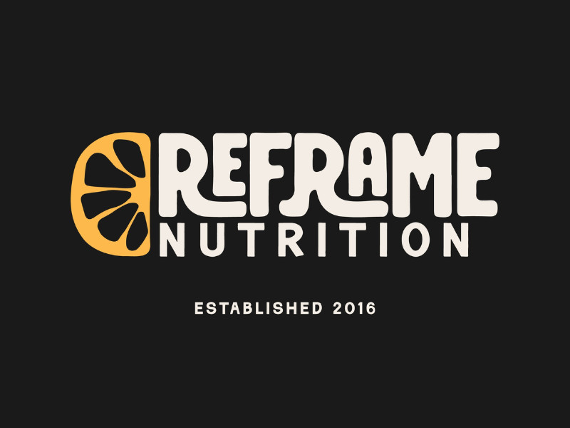 Reframe Nutrition logo design by Design Rehab Services.