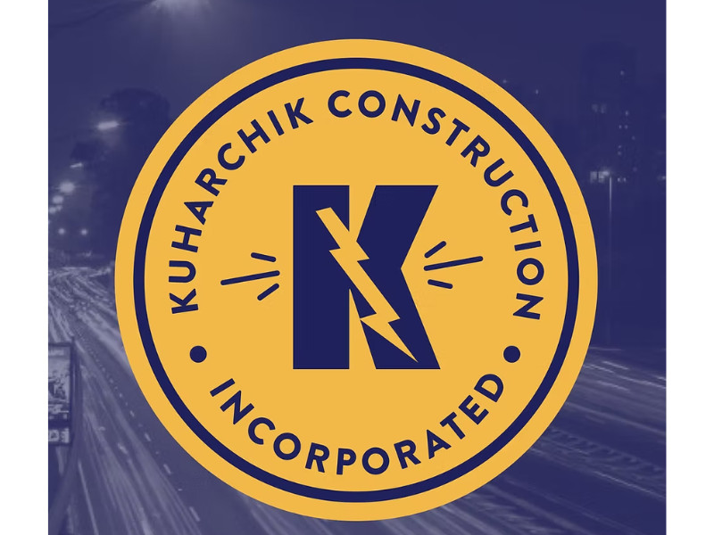 Kuharchik Construction logo design by Danielle Crockett.