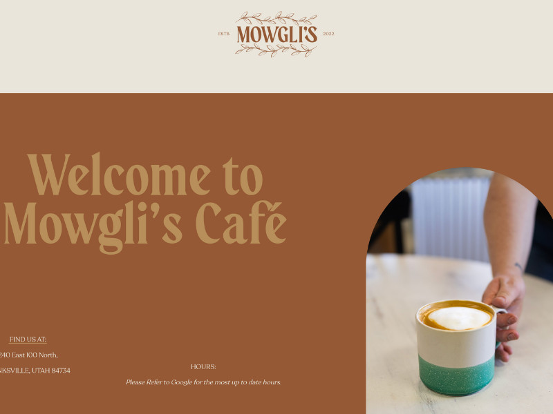 Mowgli's Cafe website design by Jackson Alvey.