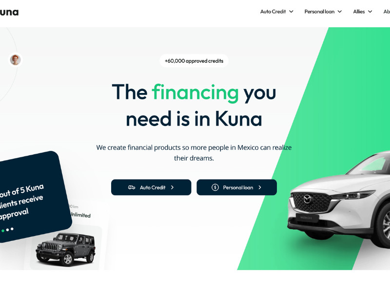 Kuna Capital website design by Polonio Agency