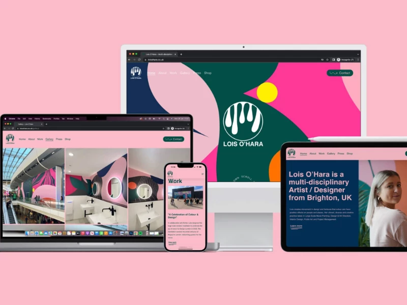 Lois O'Hara website design by Podium Design