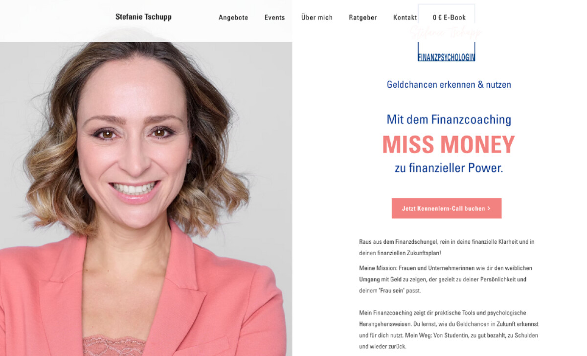 Stefanie Tschupp website design typography