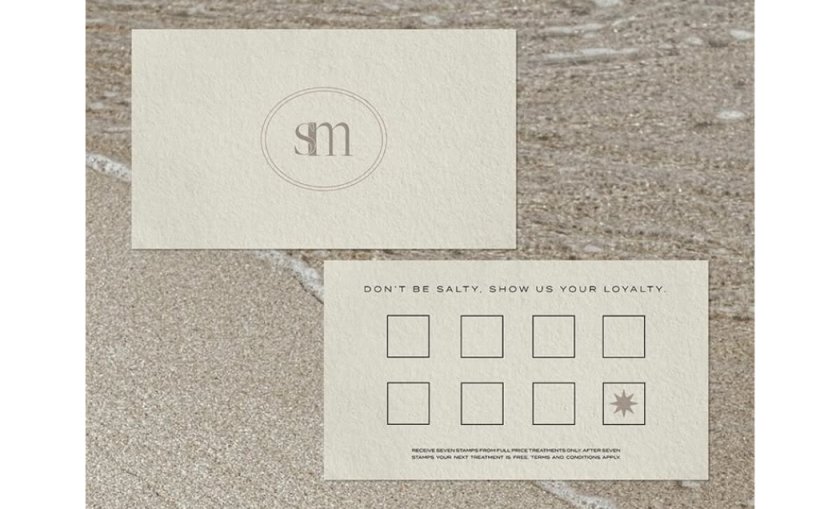 Salty Mane logo printed on card by The Creative Gaze.