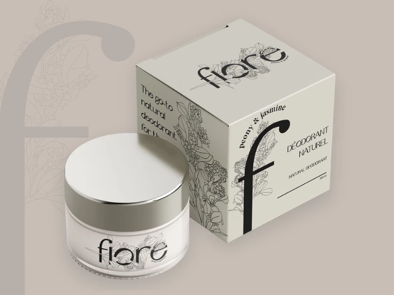 Fiore deodorant packaging design by Keelin Tassy.