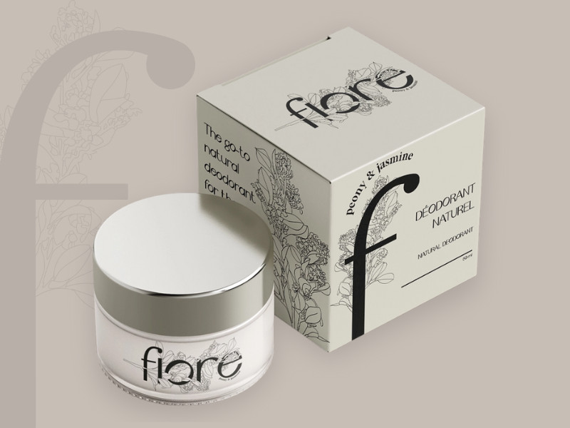Fiore deodorant packaging design by Keelin Tassy.