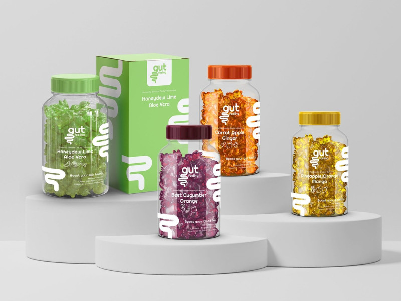 Gut Feeling packaging design by TNT Graphic Design.