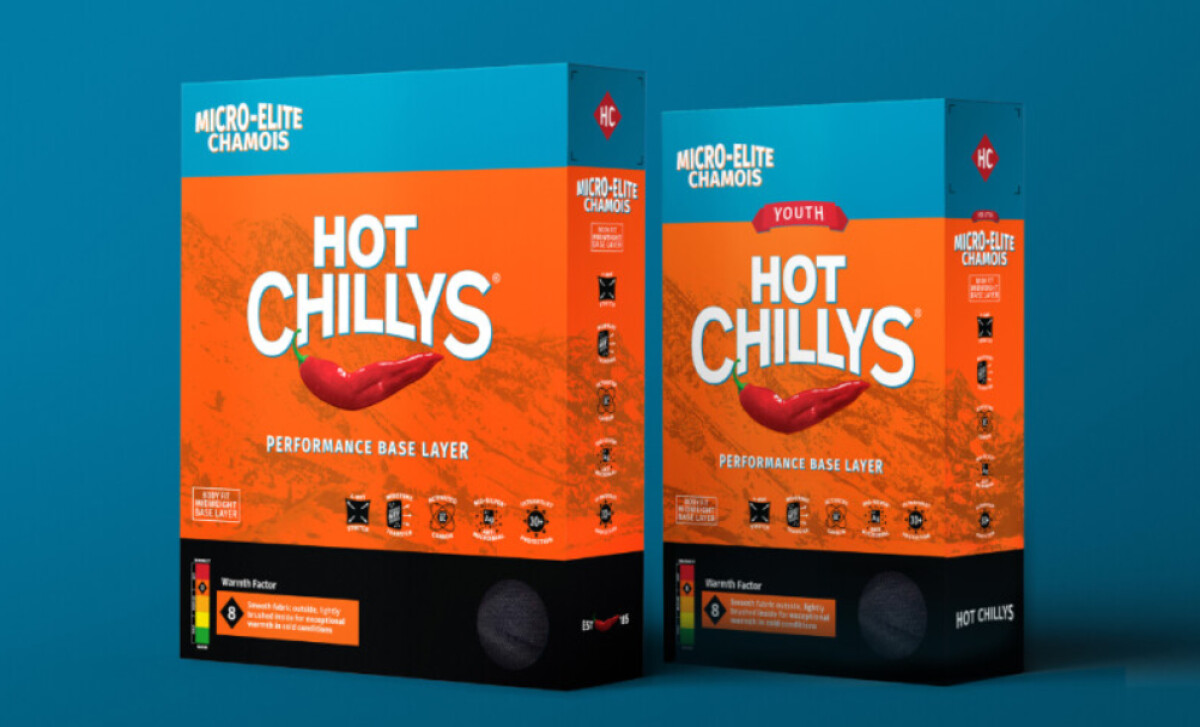 Hot Chillys two product boxes by Found Brand Agency.