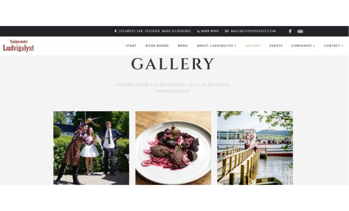 Traktørstedet Ludvigslyst gallery section by Katapult Reklamed.
