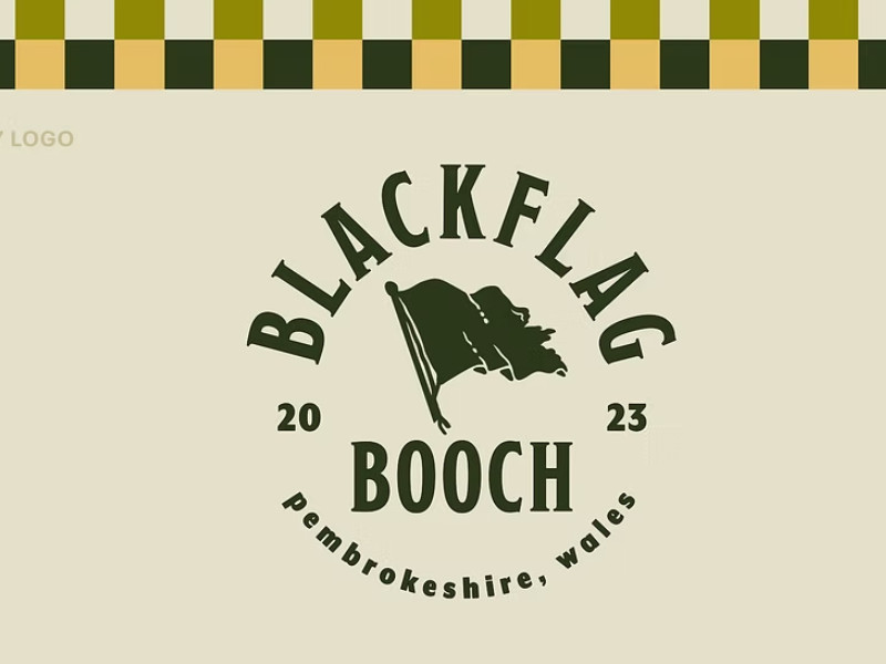 Blackflag Booch logo design by Dude Babe Design.