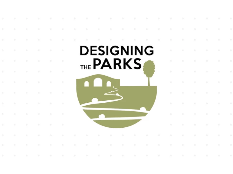 Designing the Parks logo design by Peach Bomb Creative.