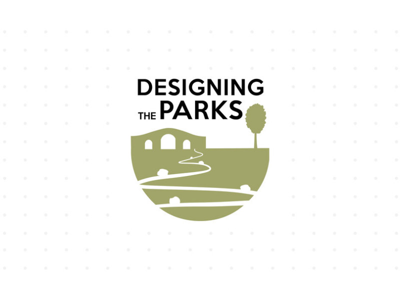 Designing the Parks logo design by Peach Bomb Creative.