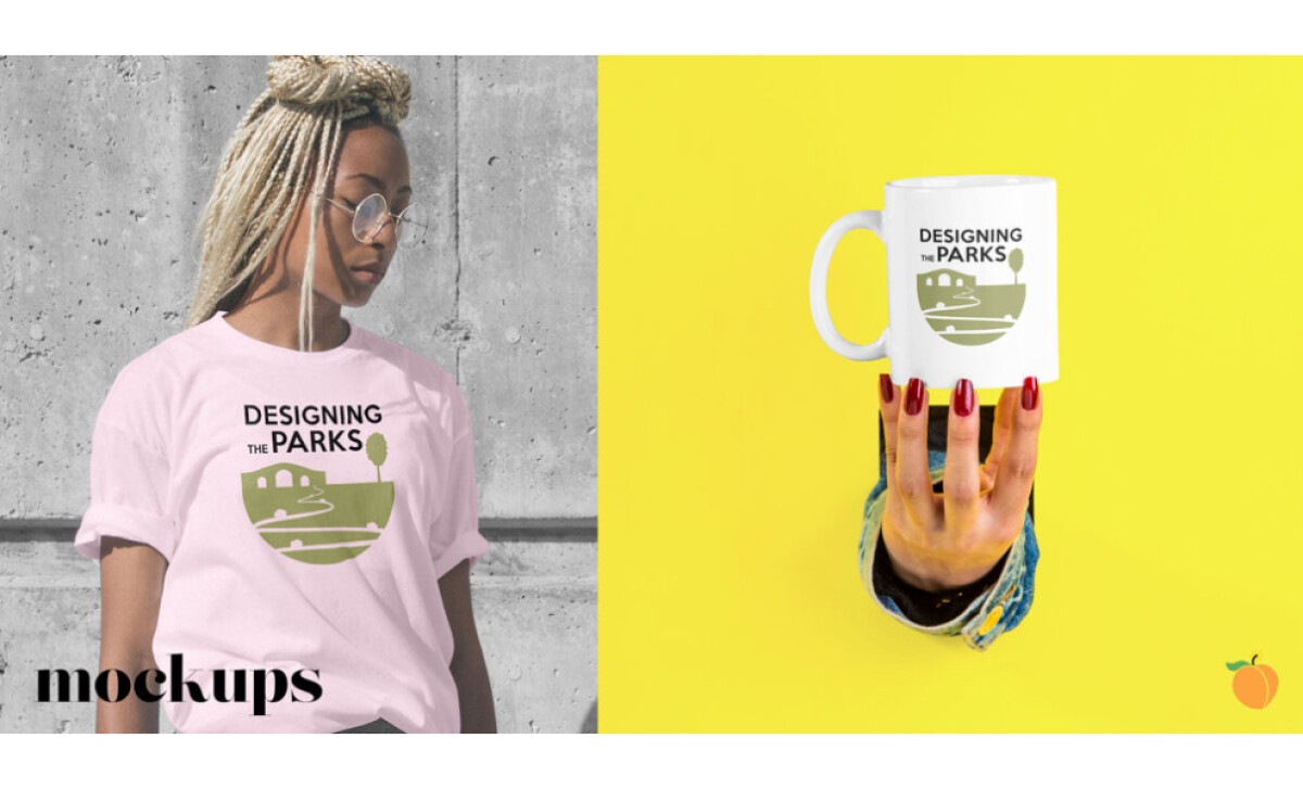 Designing the Parks logo mockups by Peach Bomb Creative