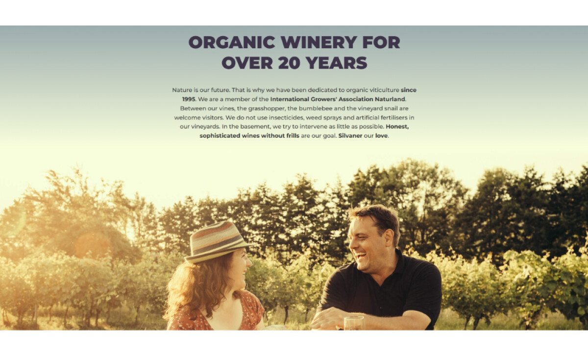 Bio-Bausewein Wine section by Envia Pages Software House.